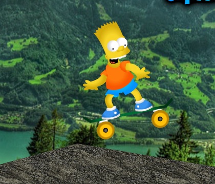 bart simpson skateboarding
